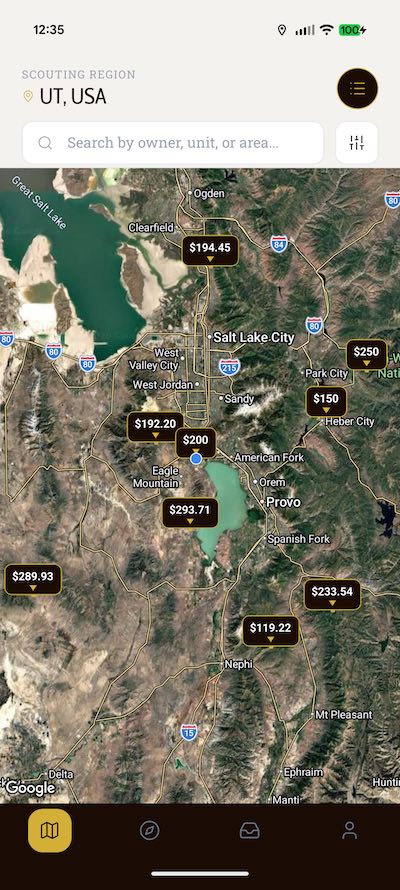 HAVN Hunt Map Interface